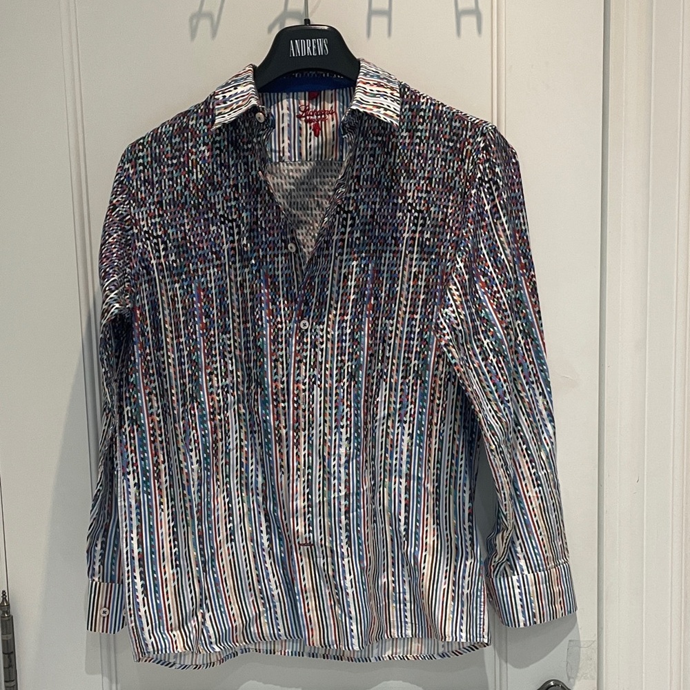 Luchiano Visconti Multicolor Striped Men's Casual Shirt⭐️